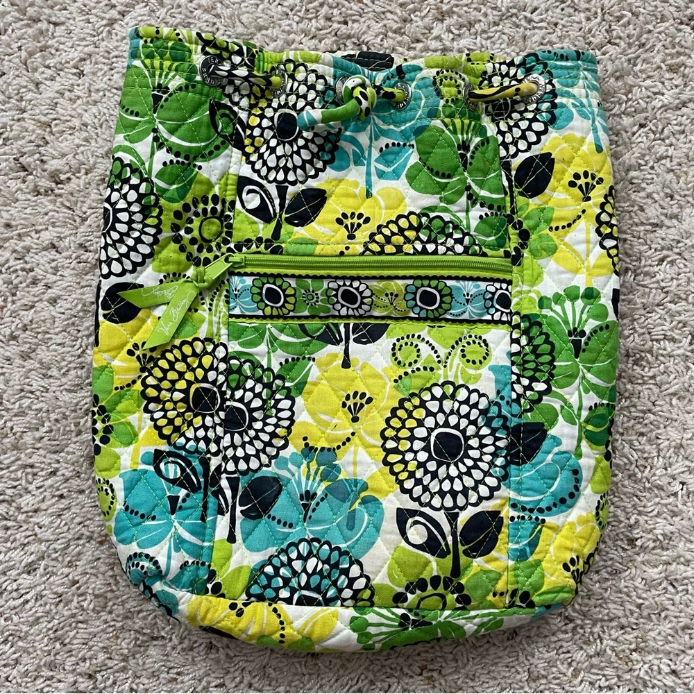 Vera Bradley Floral Tote Drawstring Bag!